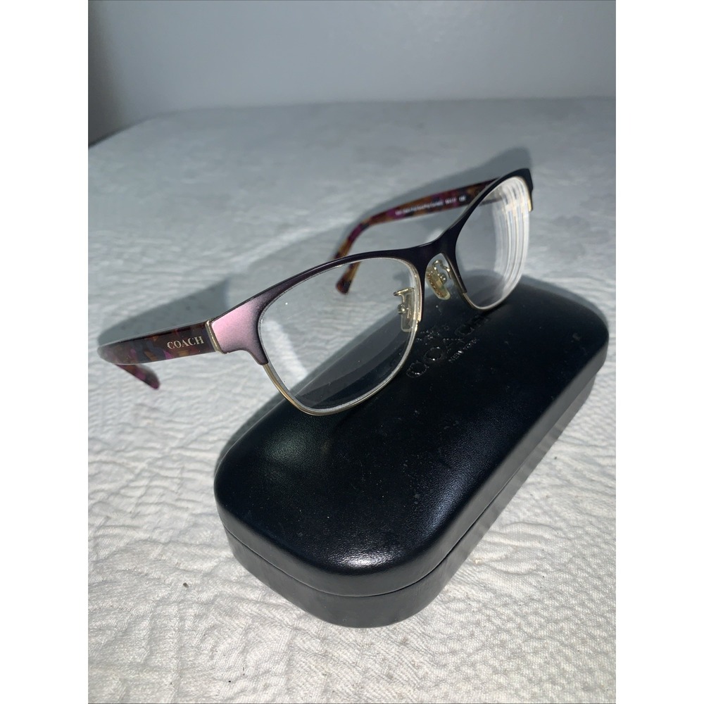 Coach‎ HC5074 9241 Satin Purple Gold/Purple Confetti Cat Eye Eyeglasses Frames